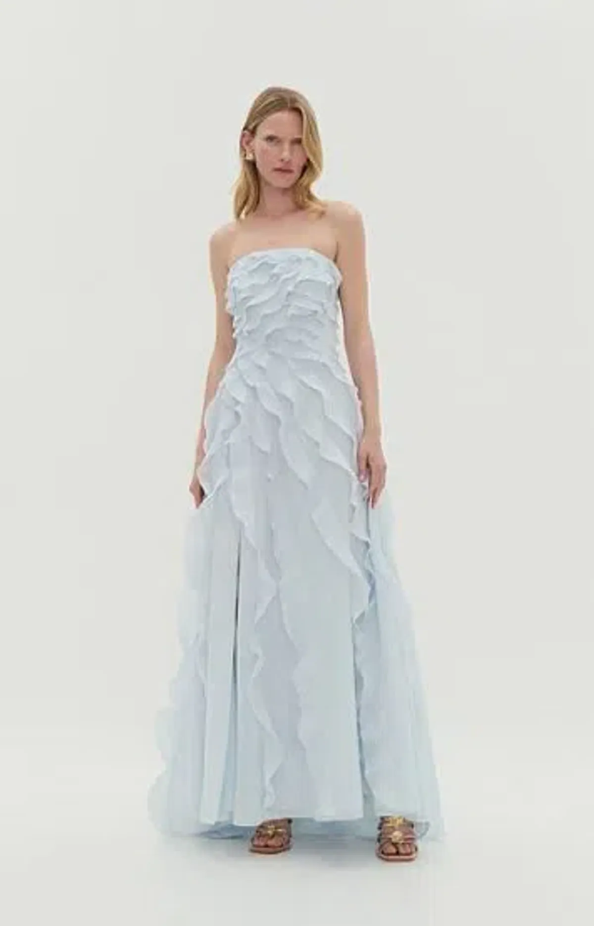 Aje Allaire Gown Maxi Dress in Pale Blue Size AU 10 - Image 3