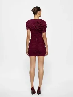 Effie Kats Phoneix Mini Dress Burgundy Size AU 8 for rent on The Volte - image 4