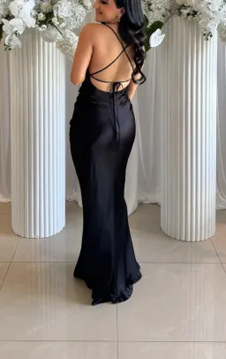 Shona Joy La Lune Lace Back Maxi Dress in  Black Size AU 10 for rent on The Volte - image 5