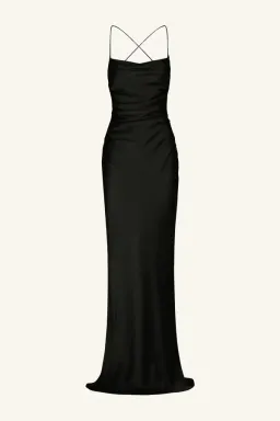 Shona Joy La Lune Lace Back Maxi Dress in  Black Size AU 10 for rent on The Volte - image 7