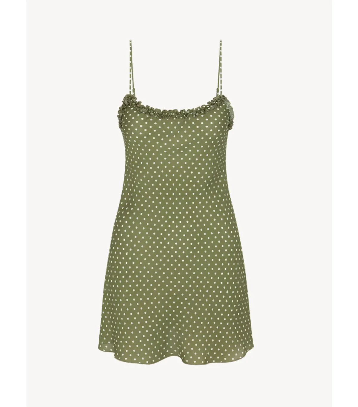 Realisation Par Eliza Mini Dress in Khaki Spot Size S / AU 8 - Image 5