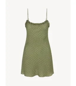 Realisation Par Eliza Mini Dress in Khaki Spot Size S / AU 8 for rent on The Volte - image 5