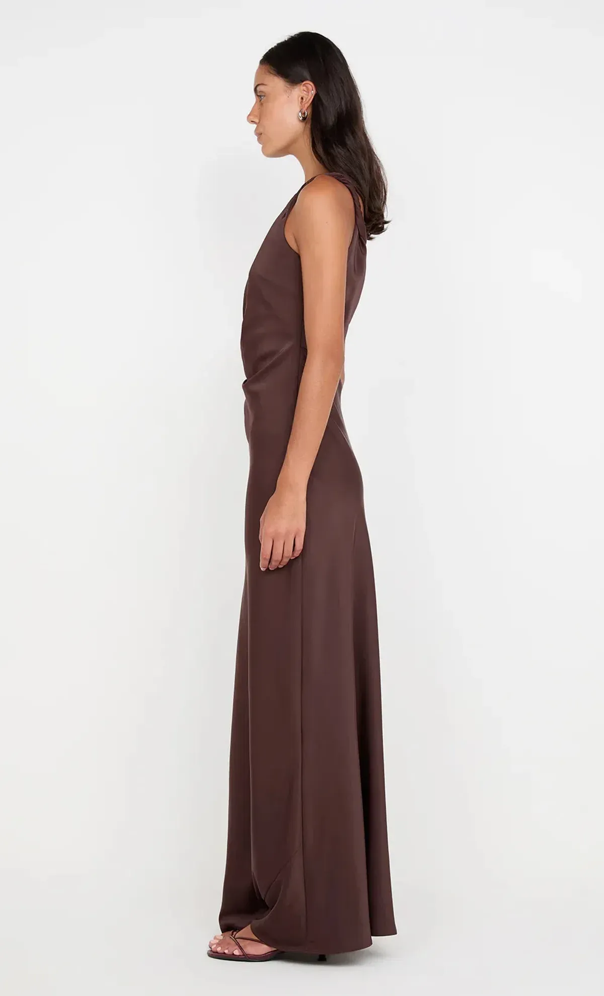 Bec and Bridge Lunetta Twist Strap Dress in Dark Chocolate Size L / AU 12 - Image 4