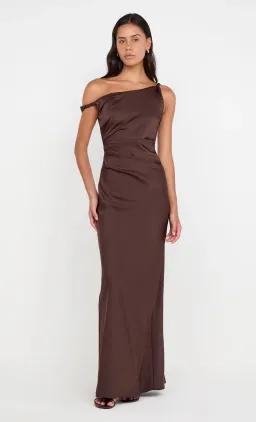 Bec and Bridge Lunetta Twist Strap Dress in Dark Chocolate Size L / AU 12 for rent on The Volte - image 1