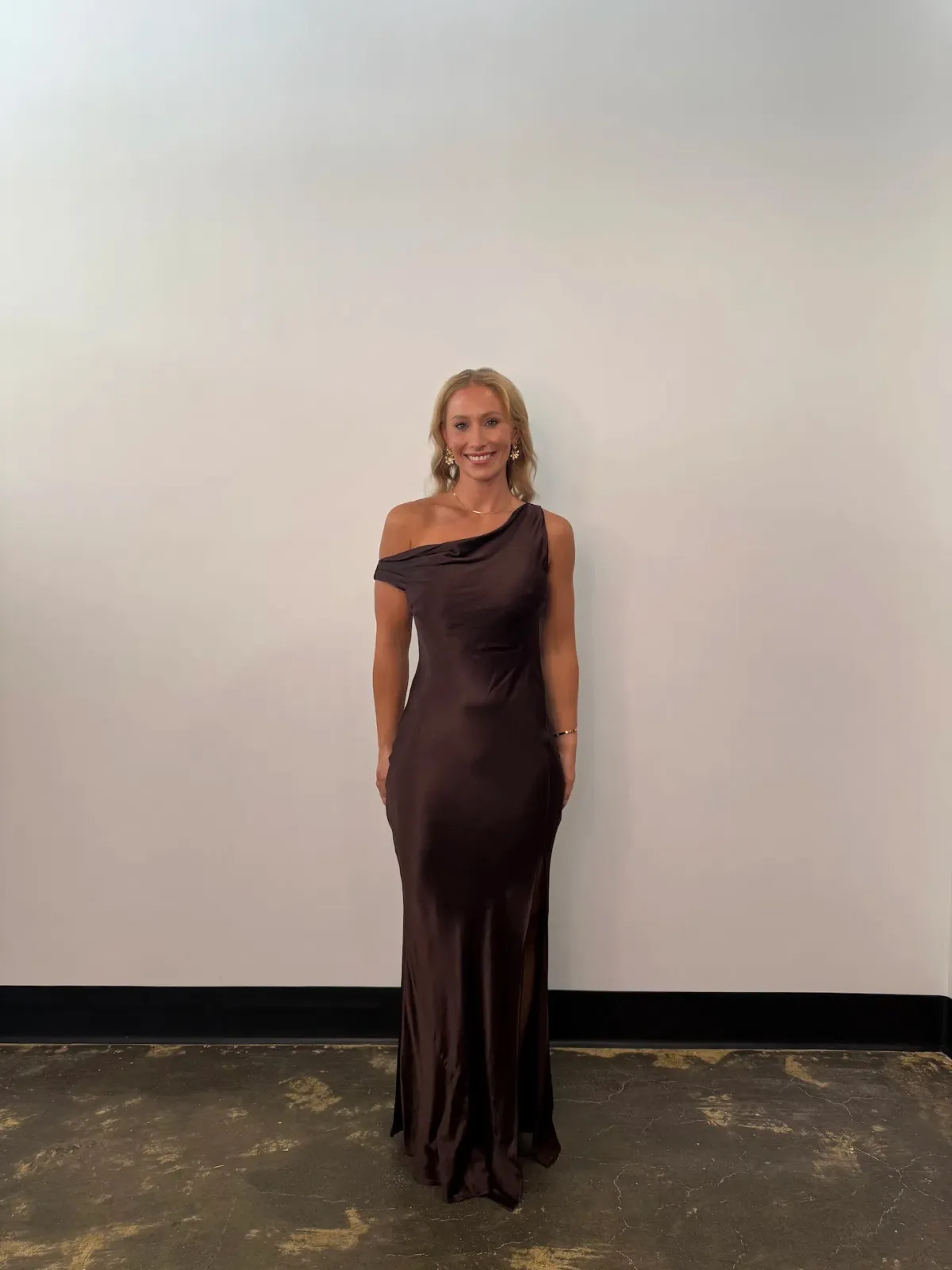 Bec & Bridge Sol Asym Maxi Dress Dark Chocolate Size AU 10 - Image 3