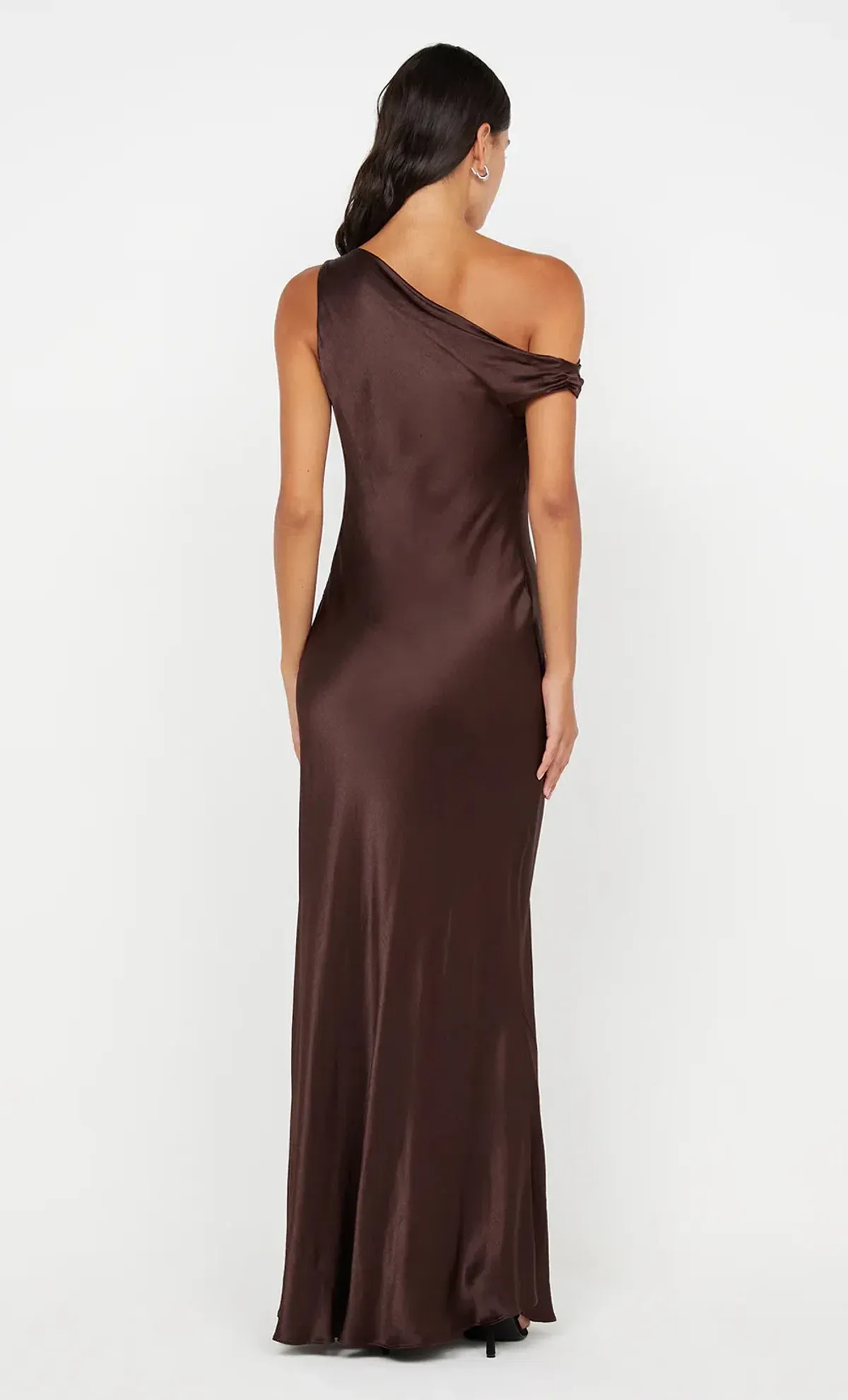 Bec & Bridge Sol Asym Maxi Dress Dark Chocolate Size AU 10 - Image 2