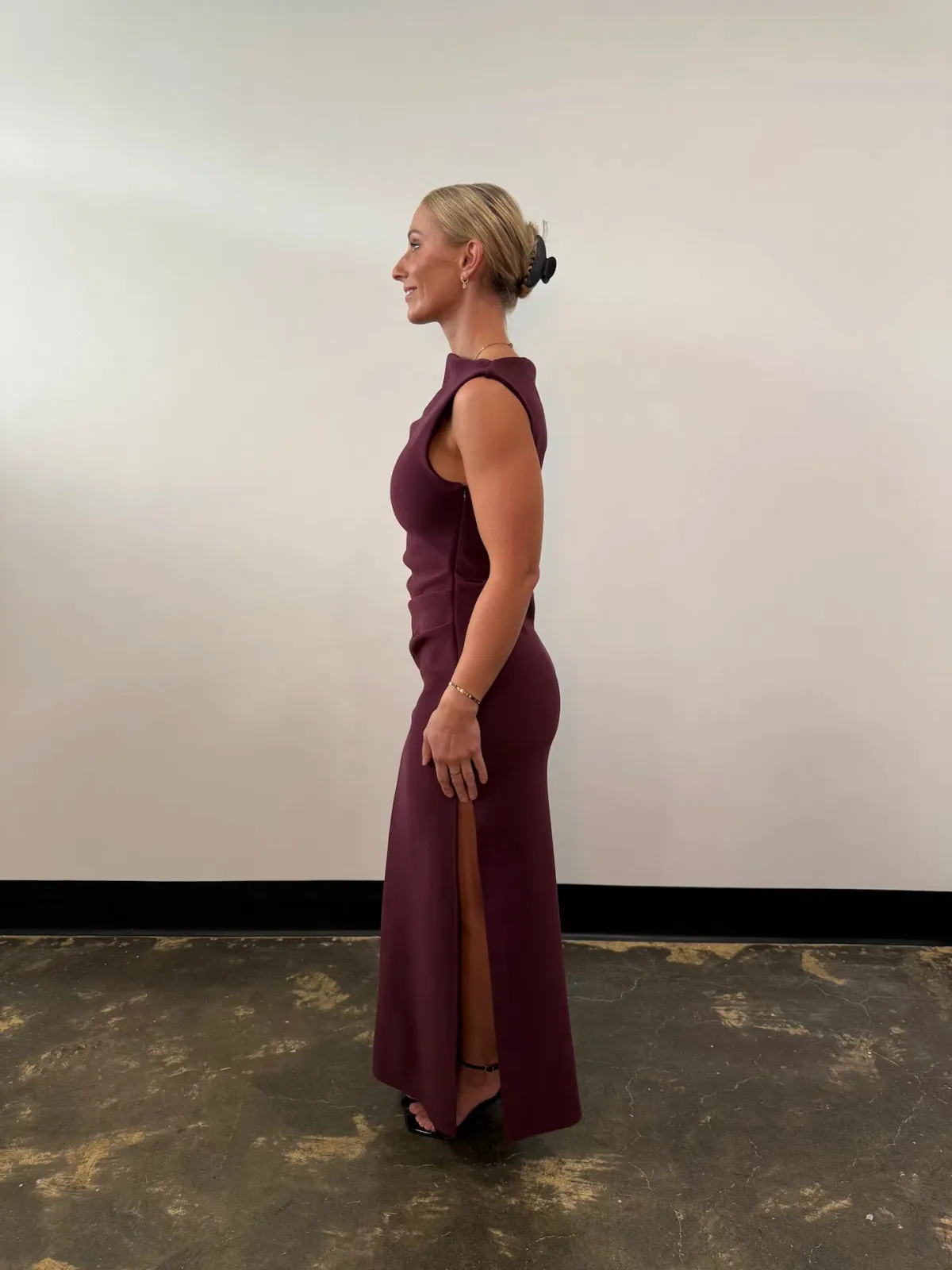 Bec & Bridge Leora Asym Maxi Dress Plum Size 10 - Image 3