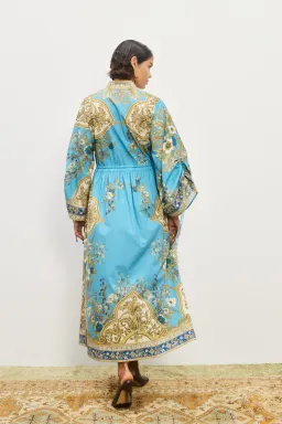 Alemais Cassie Pool Midi Dress in Blue Floral Size 16 for rent on The Volte - image 3