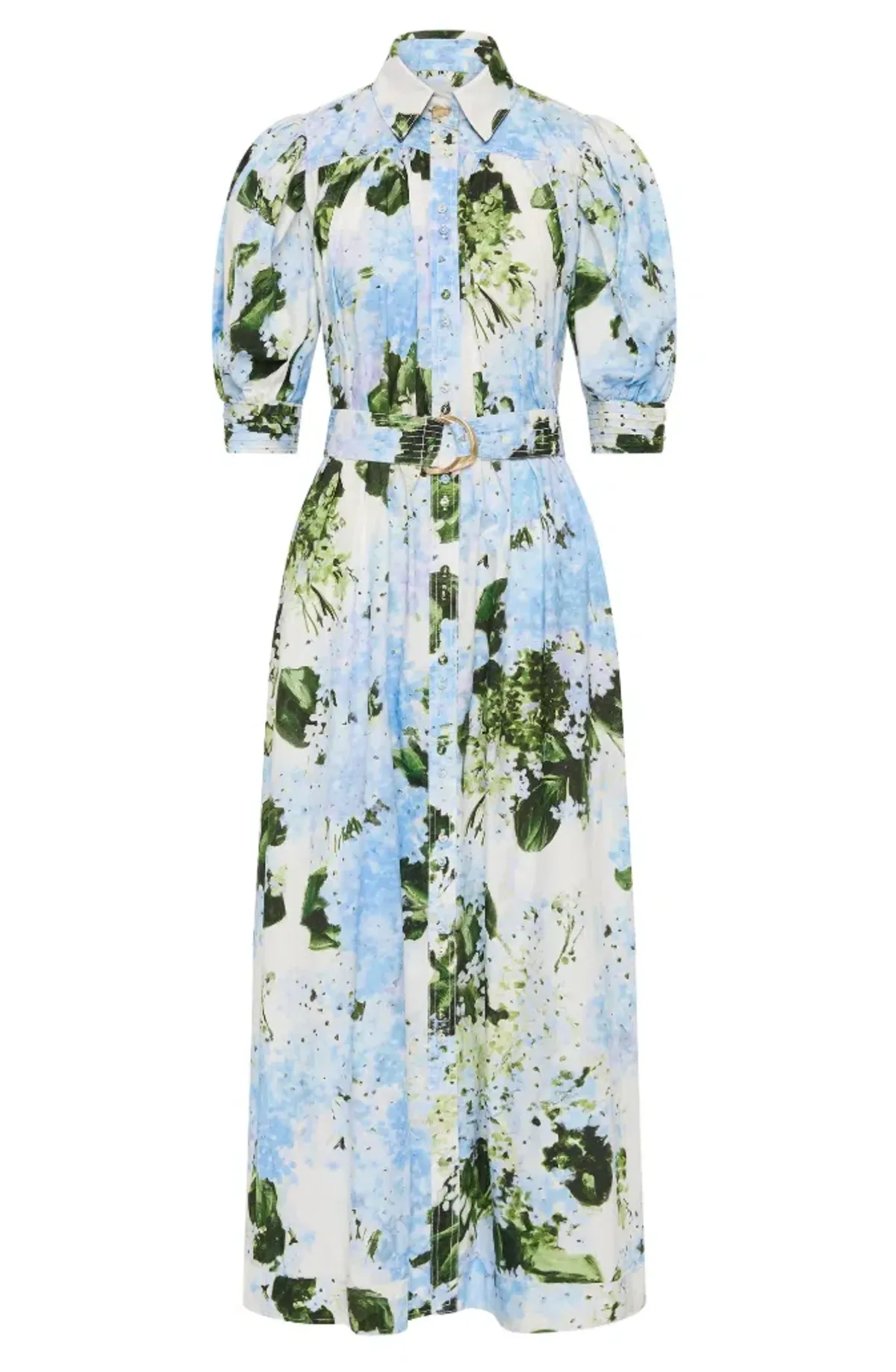 Aje Manifest Midi Dress Blue Print Size 10 - Image 5