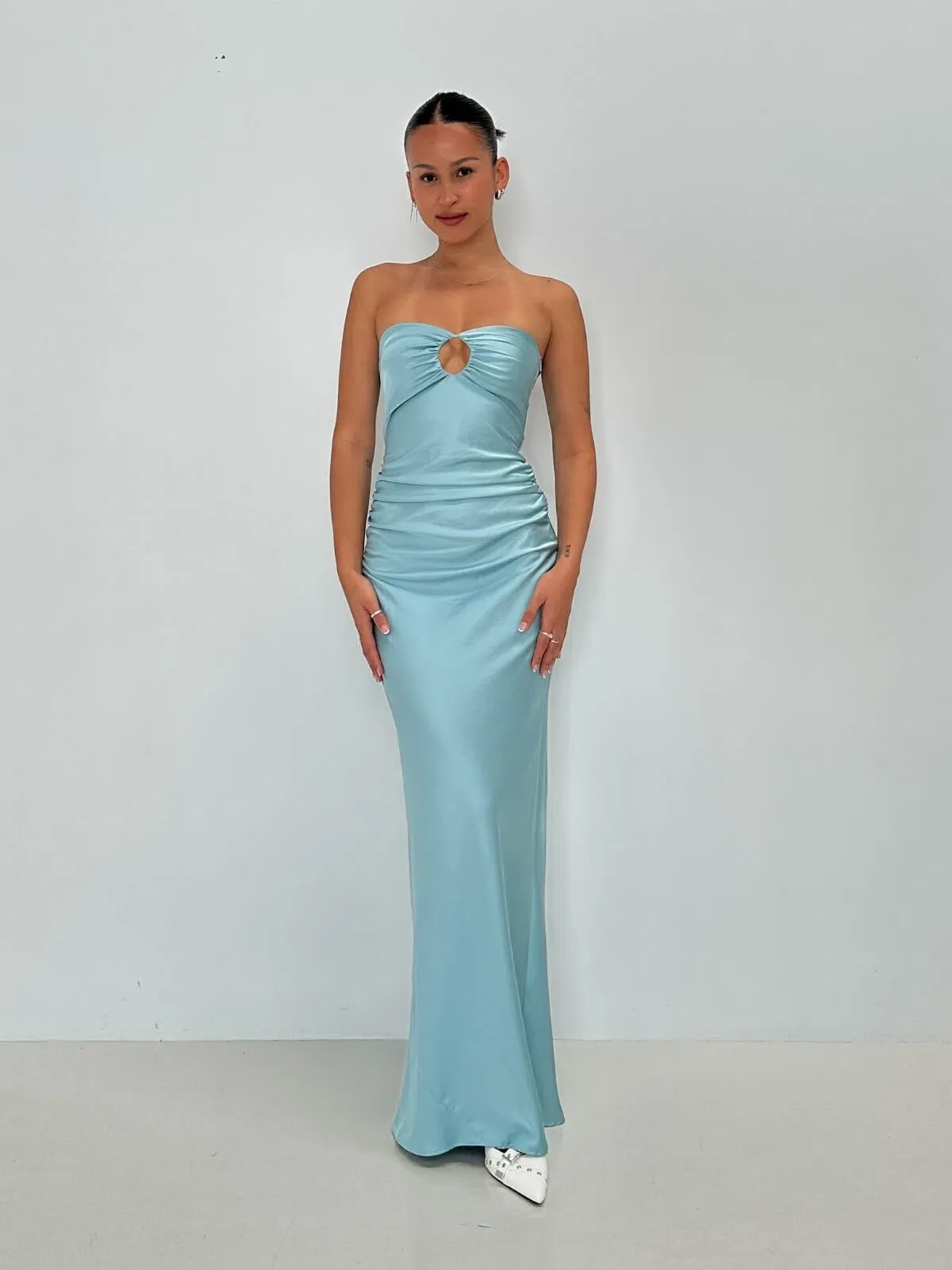 Bec + Bridge Emilia Strapless Maxi Dress in Blue Size AU 8 - Image 1