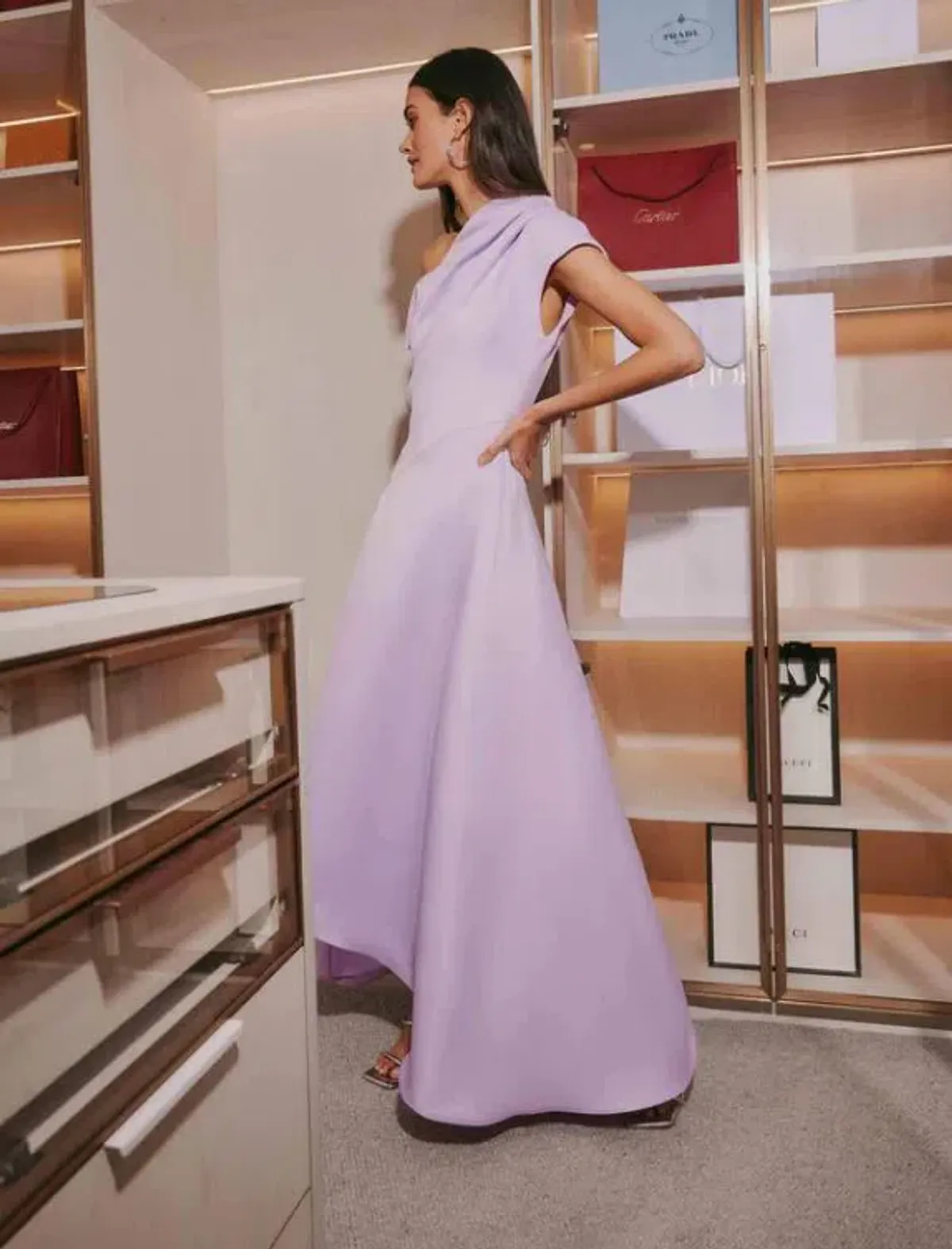 Elliatt Marissa One Shoulder Gown Purple Size 8/S - Image 1