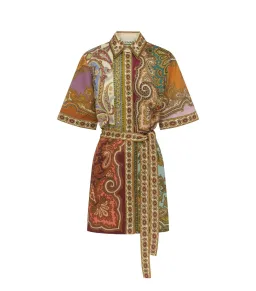 Alemais Clemenza Spliced Mini Dress Multi Size AU 8 for rent on The Volte - image 3