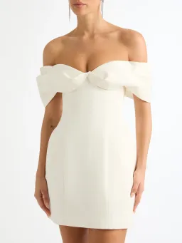 Sheike Nour Cream Mini Dress in White Size AU 10 for rent on The Volte - image 2