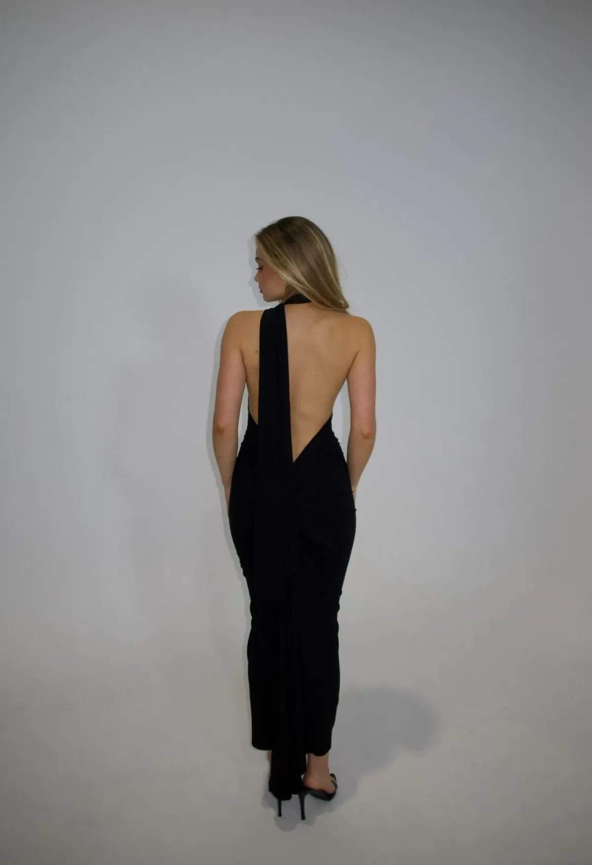 Melani The Label Leoni Black Midi/Maxi Dress Black Size 6/8 - Image 2