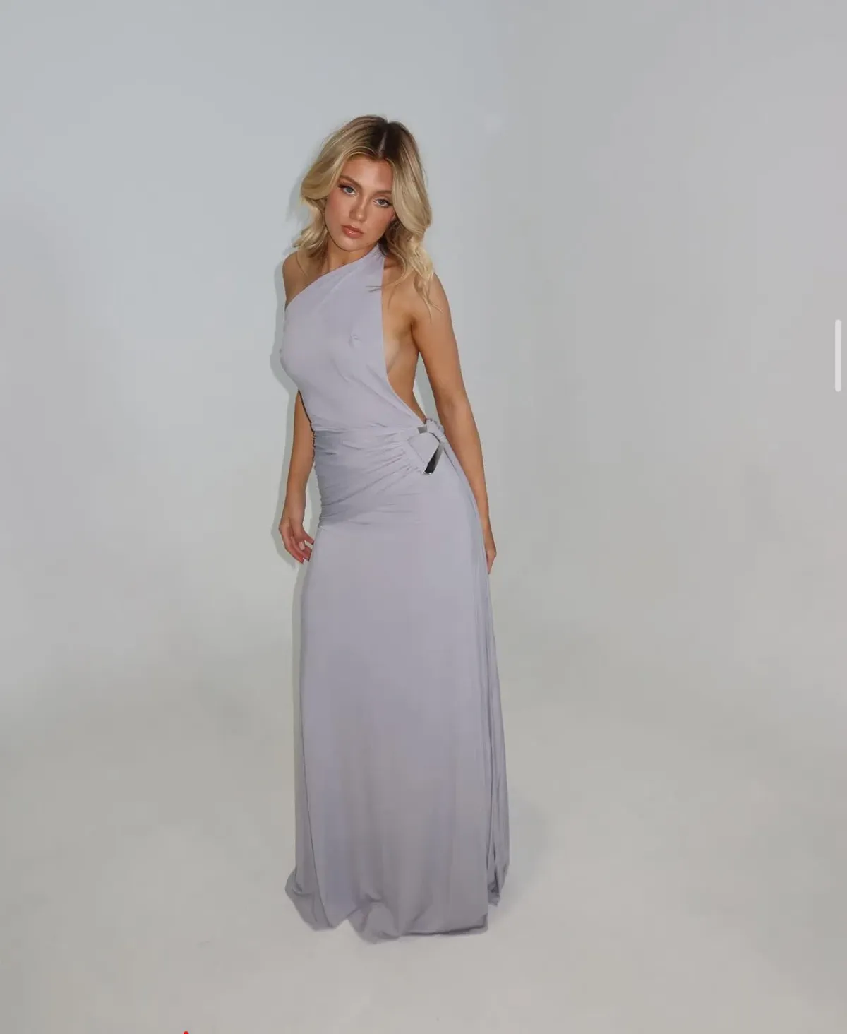 Ance Gria Gaia Gown in Silver Grey  Size 6/8 - Image 1