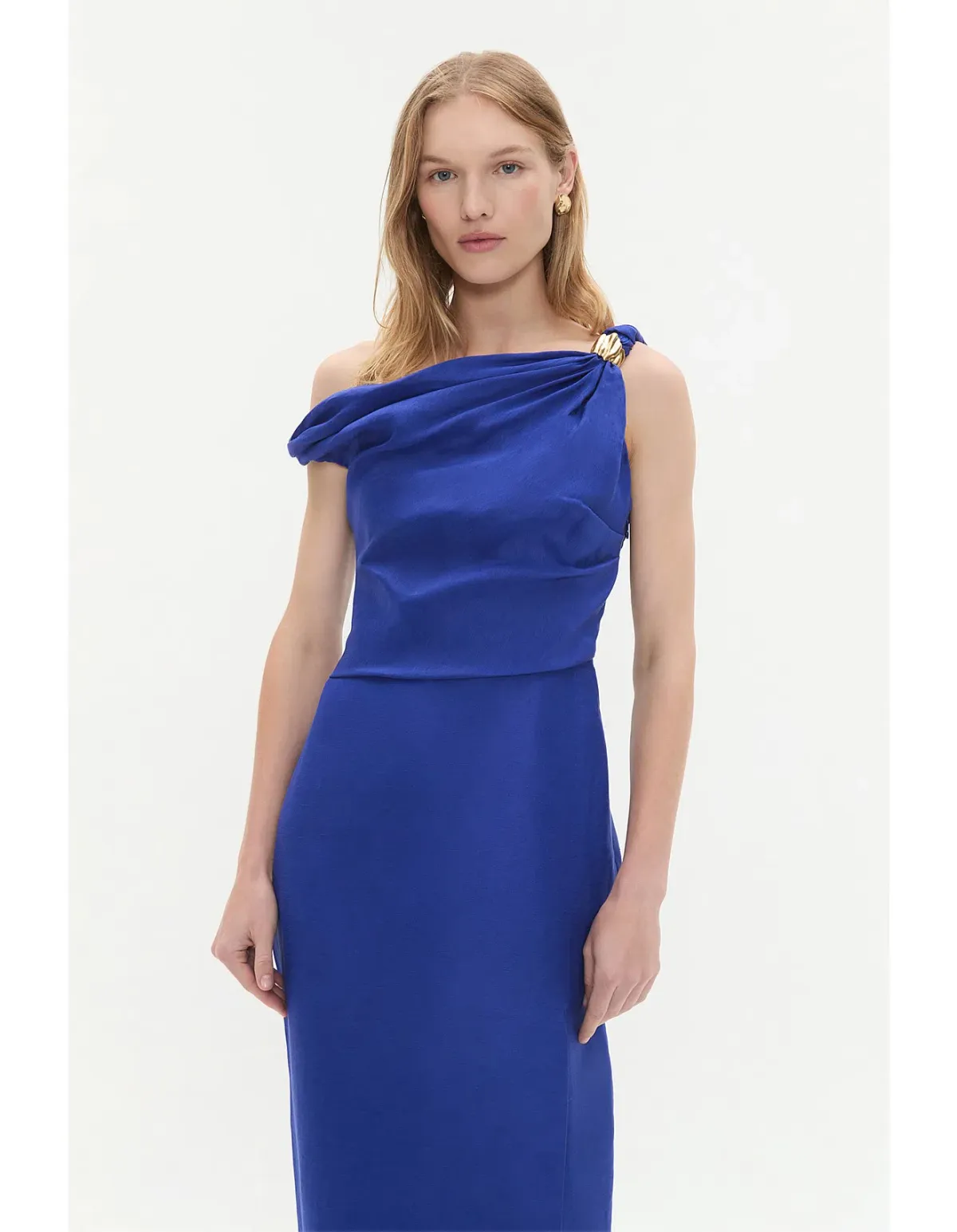 Aje Bridgette Midi Dress Cobalt Blue Size 12 - Image 6