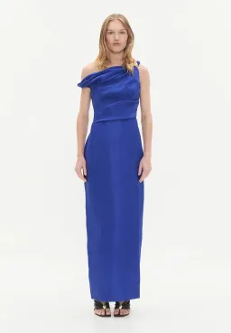 Aje Bridgette Midi Dress Cobalt Blue Size 12 for rent on The Volte - image 1