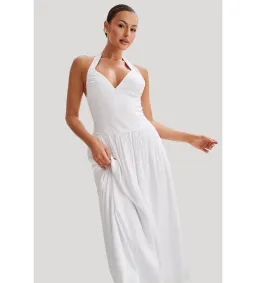 Meshki Harriette Halter Midi Dress in White Size XS / AU 6 for rent on The Volte - image 4