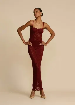 Arcina Ori Margot Maxi Dress in Red Wine Size AU 8 for rent on The Volte - image 2