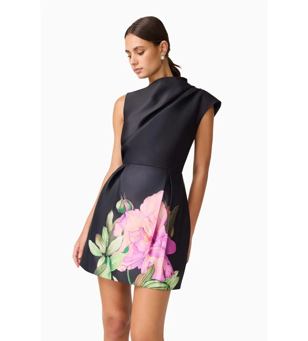 Elliatt Azelie Aysmmetrical Mini Dress in Black Size S / AU 8 - Image 4