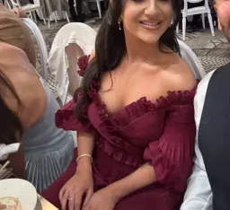 Zimmerman Pleated Off Shoulder Midi Dress Berry Size 1/AU 10 for rent on The Volte - image 5