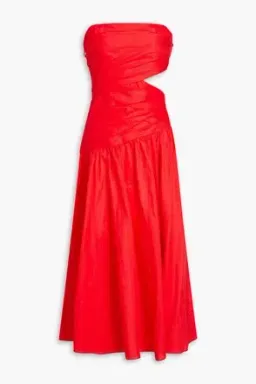 Zimmermann Lyre Strapless Red Dress - Size 0 for rent on The Volte - image 2