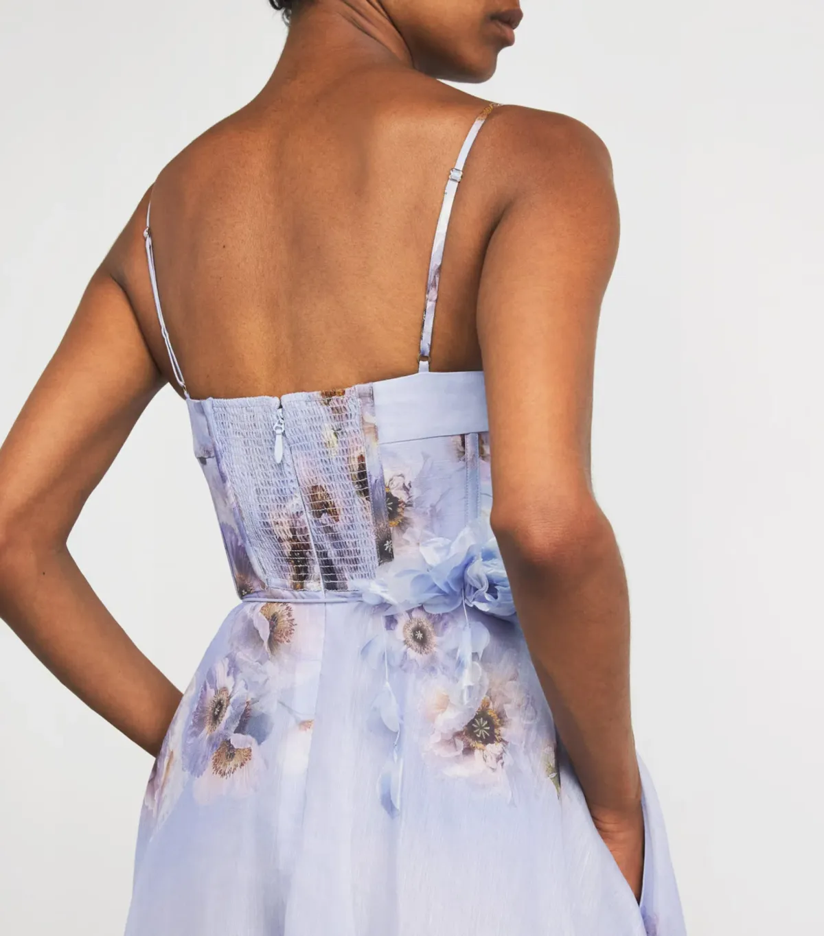 Zimmermann Hypnotic Picnic Midi Dress in Lilac Poppy Size 0 / AU 8 - Image 3