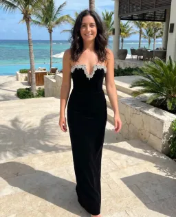 Rachel Gilbert Claudine Gown in Black Size 1/ Size AU8 for rent on The Volte - image 1