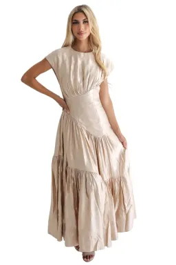 Aje Serendipity Reflection Midi Dress Champagne Size 12 for rent on The Volte - image 1