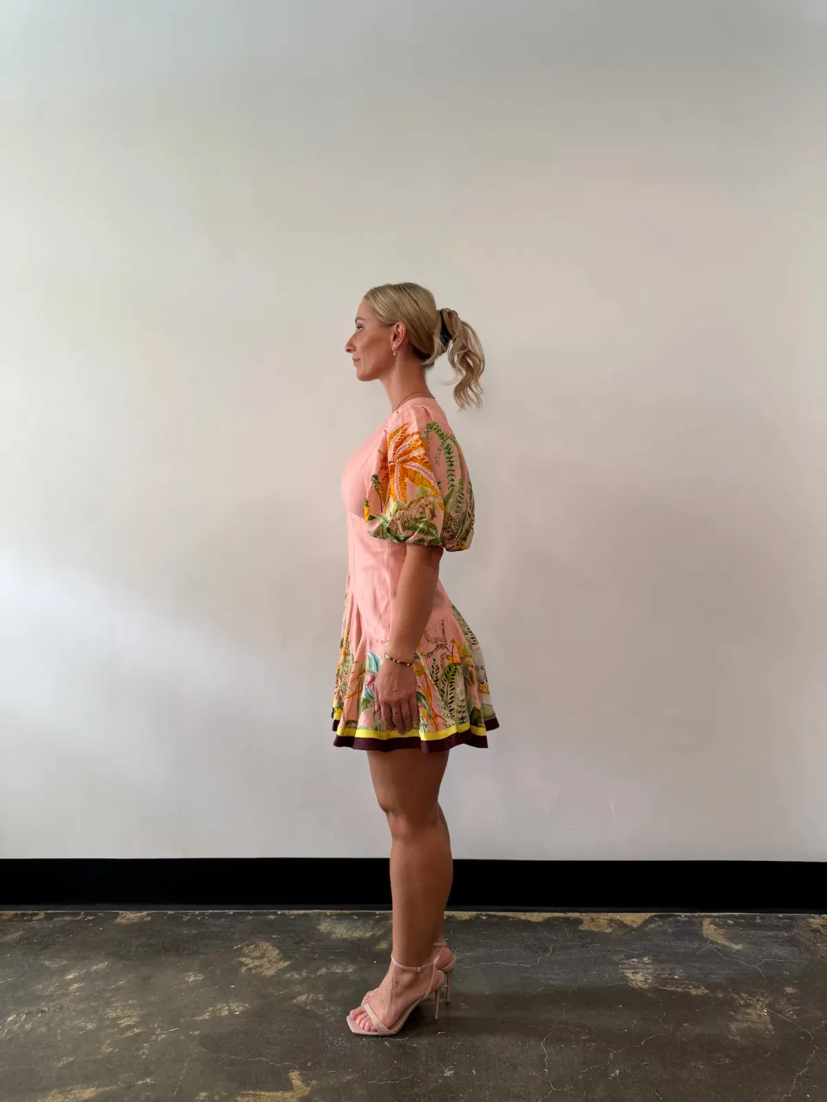 Alemais Papaya Mini Dress Pink Print Size 10 - Image 3