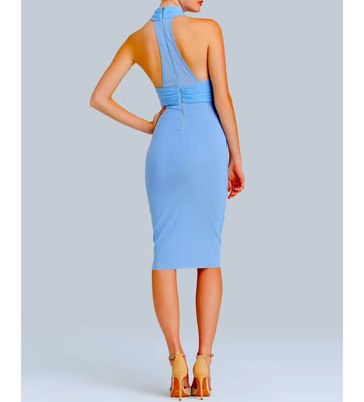 Bec & Bridge Wayfarer Midi Dress in Blue Size AU 8 - Image 2