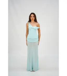 Natalie Rolt Cadence Maxi Gown in Baby Blue Size AU 6 for rent on The Volte - image 1