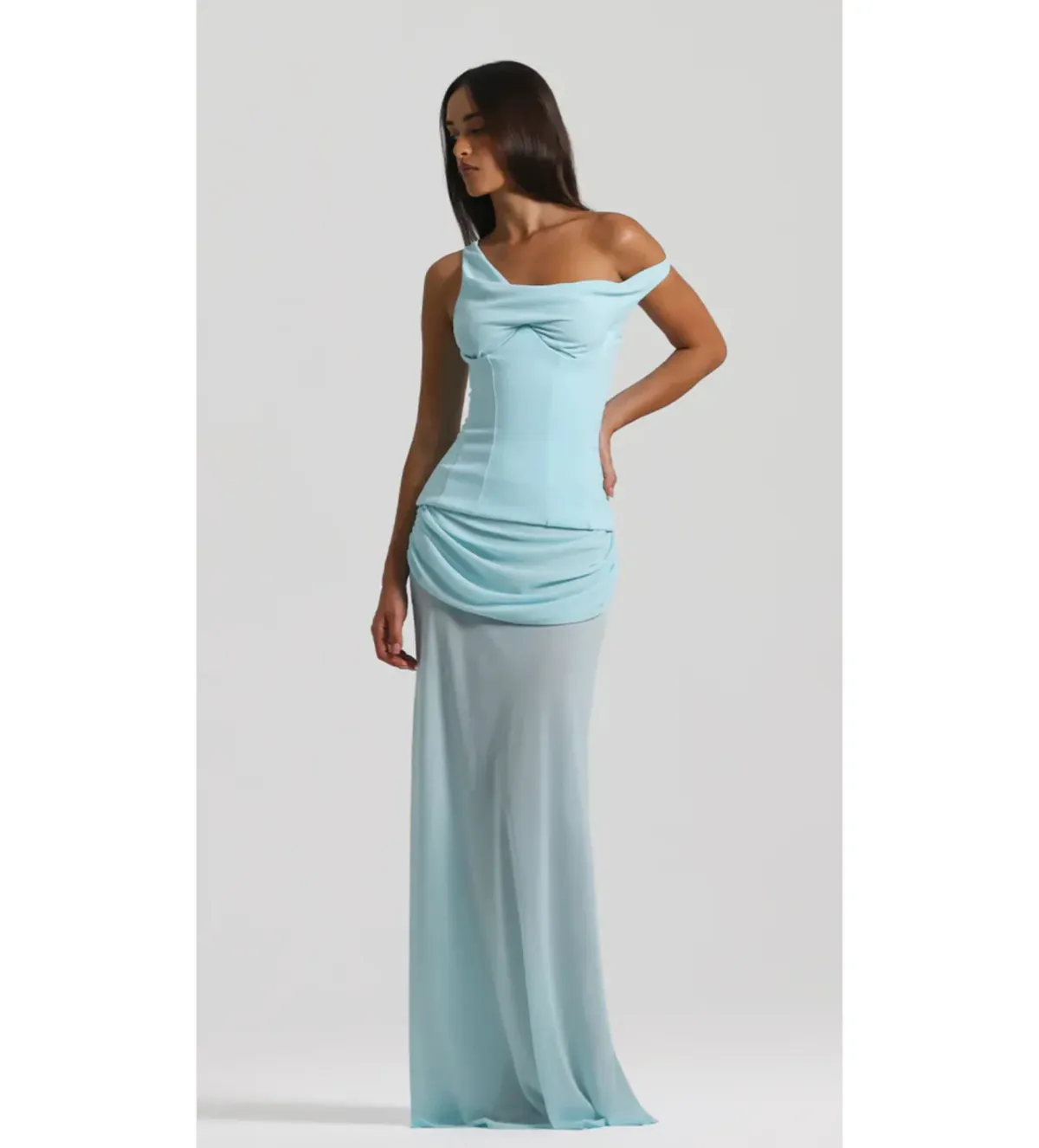 Natalie Rolt Cadence Gown Maxi in Baby Blue Size AU 8 - Image 1