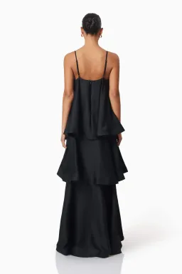Elliatt Tilly Tiered Maxi Dress Black Size 8 for rent on The Volte - image 4