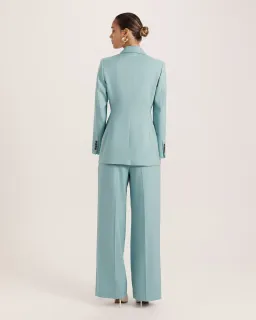Saba Suki Classic Blazer Seafoam Size 12  for rent on The Volte - image 5