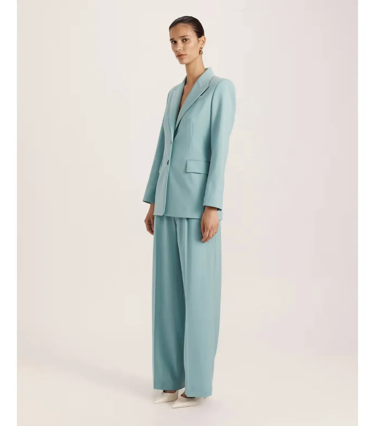 Saba Suki Classic Wool Blazer in Seafoam Size AU 12   - Image 2