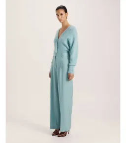 Saba Suki Wide Leg Wool Pant in Seafoam Size AU 12  for rent on The Volte - image 2