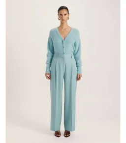 Saba Suki Wide Leg Wool Pant in Seafoam Size AU 12  for rent on The Volte - image 1