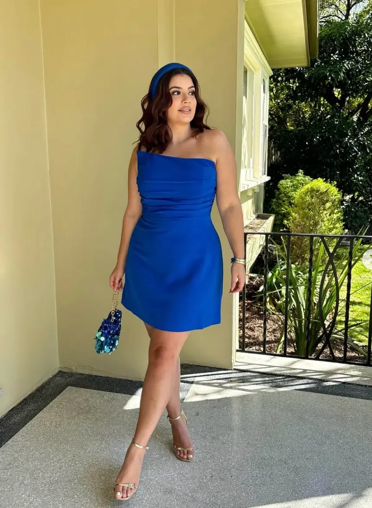 Azzurielle Cassie Strapless Mini Dress Cobalt Size 10 - Image 2