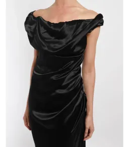 Vivienne Westwood Long Ginnie Pencil Maxi Dress Black Size AU 10 for rent on The Volte - image 2