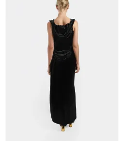 Vivienne Westwood Long Ginnie Pencil Maxi Dress Black Size AU 10 for rent on The Volte - image 3