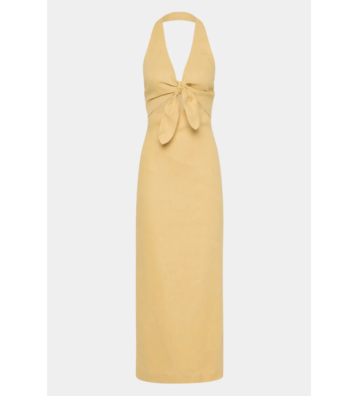 Sir the Label Carlotta Tie Midi Dress Raffia Size AU 10 - Image 6