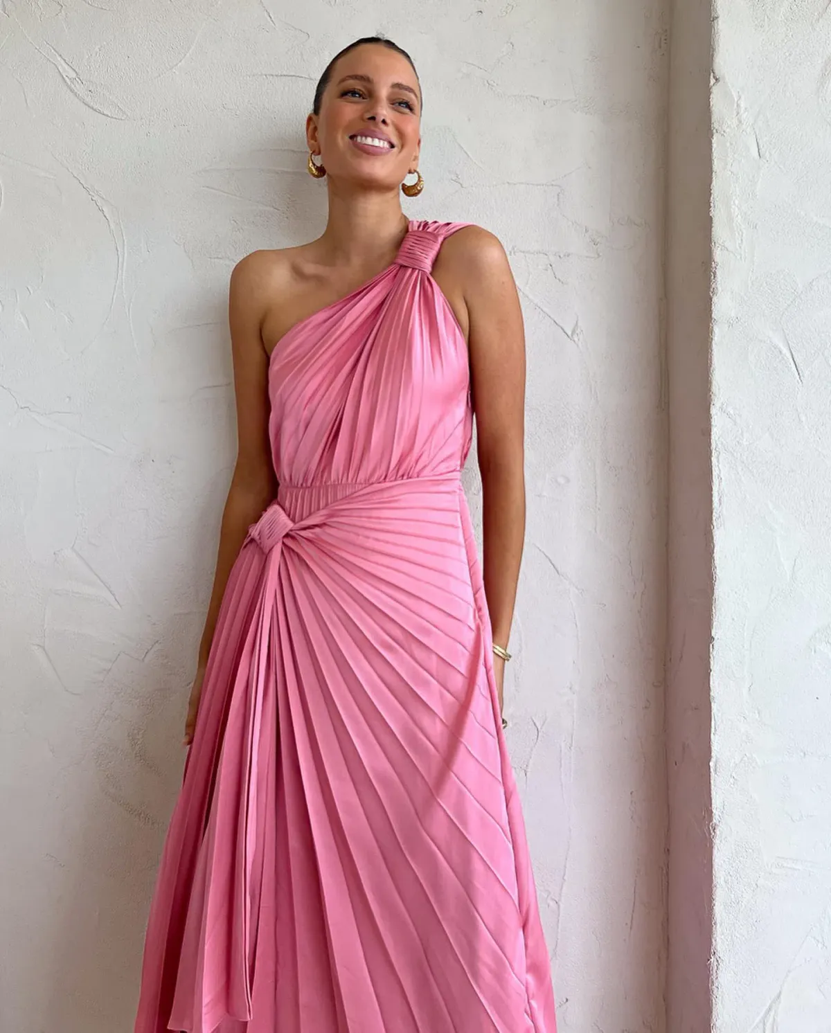 Acler Illoura Midi Dress Tulip Pink Size AU 8 - Image 5