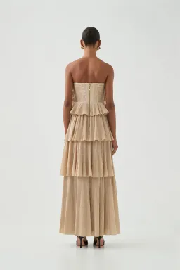 Aje Kyra Gown Gold Size AU 10  for rent on The Volte - image 4