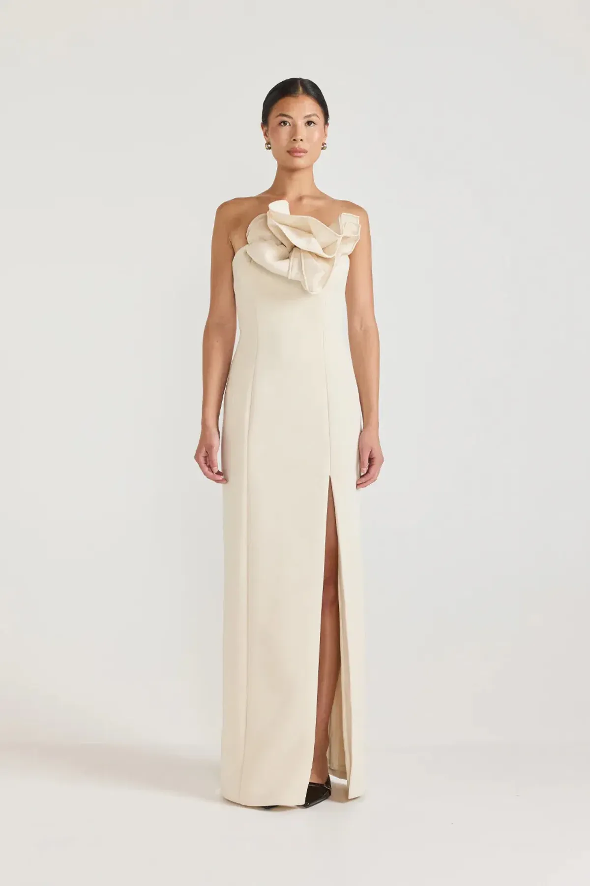 Tojha Fleur Dress Maxi Champagne Beige Size AU 8 - Image 1