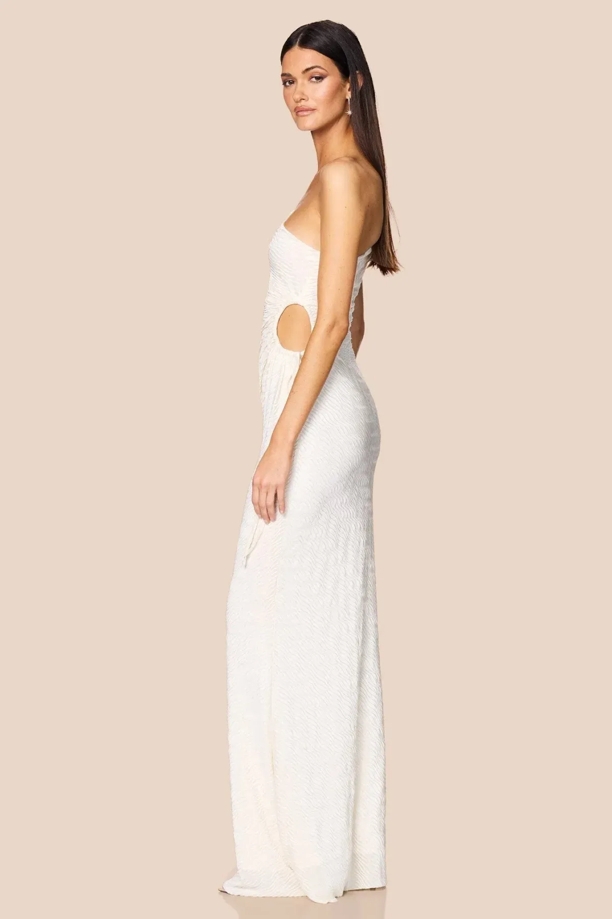 Love Nookie Mirage O/S Maxi Dress in Cream Size AU 10 - Image 3