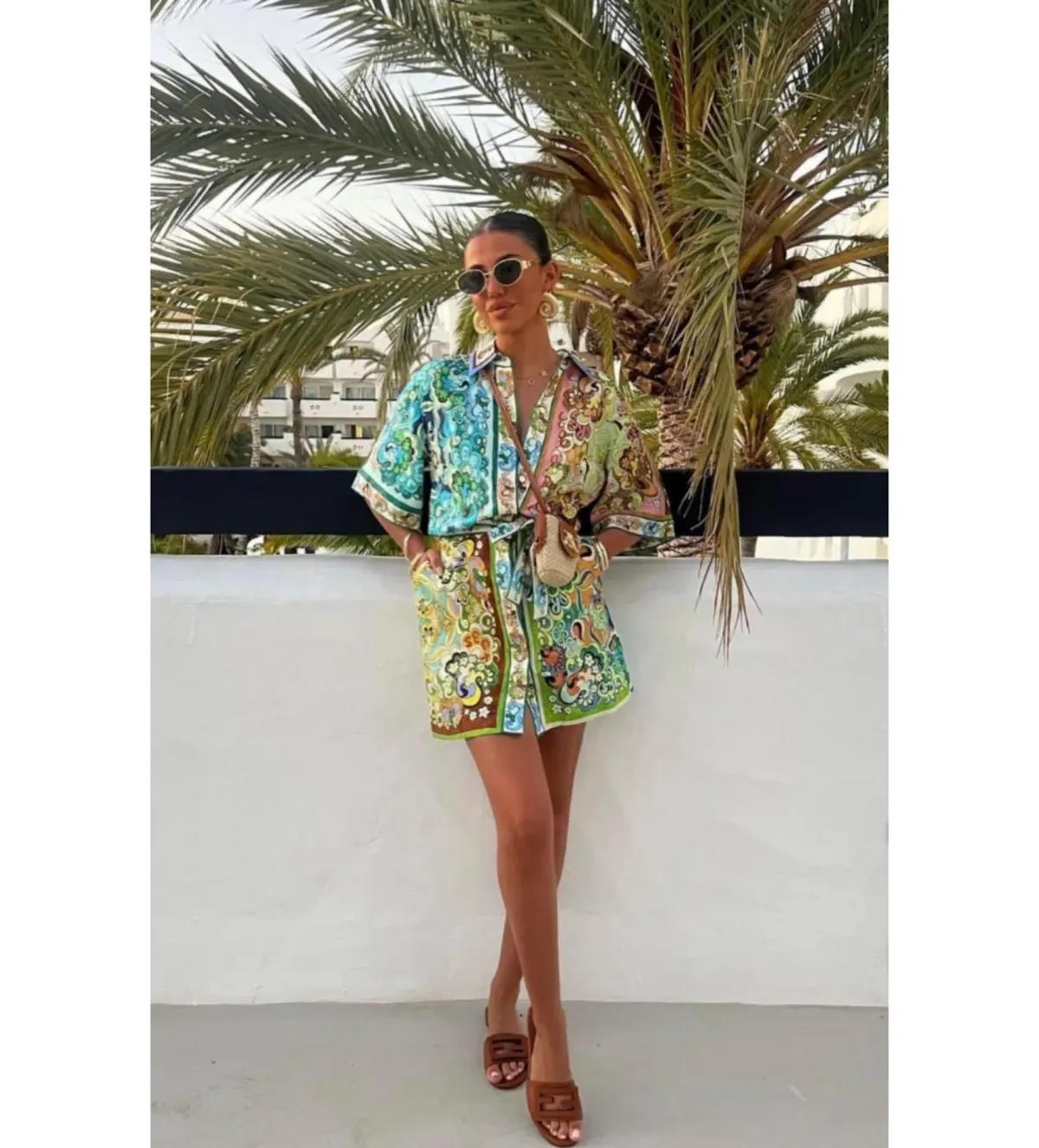 Alemais Dreamer Mini Dress Multi Print Size 8 - Image 1