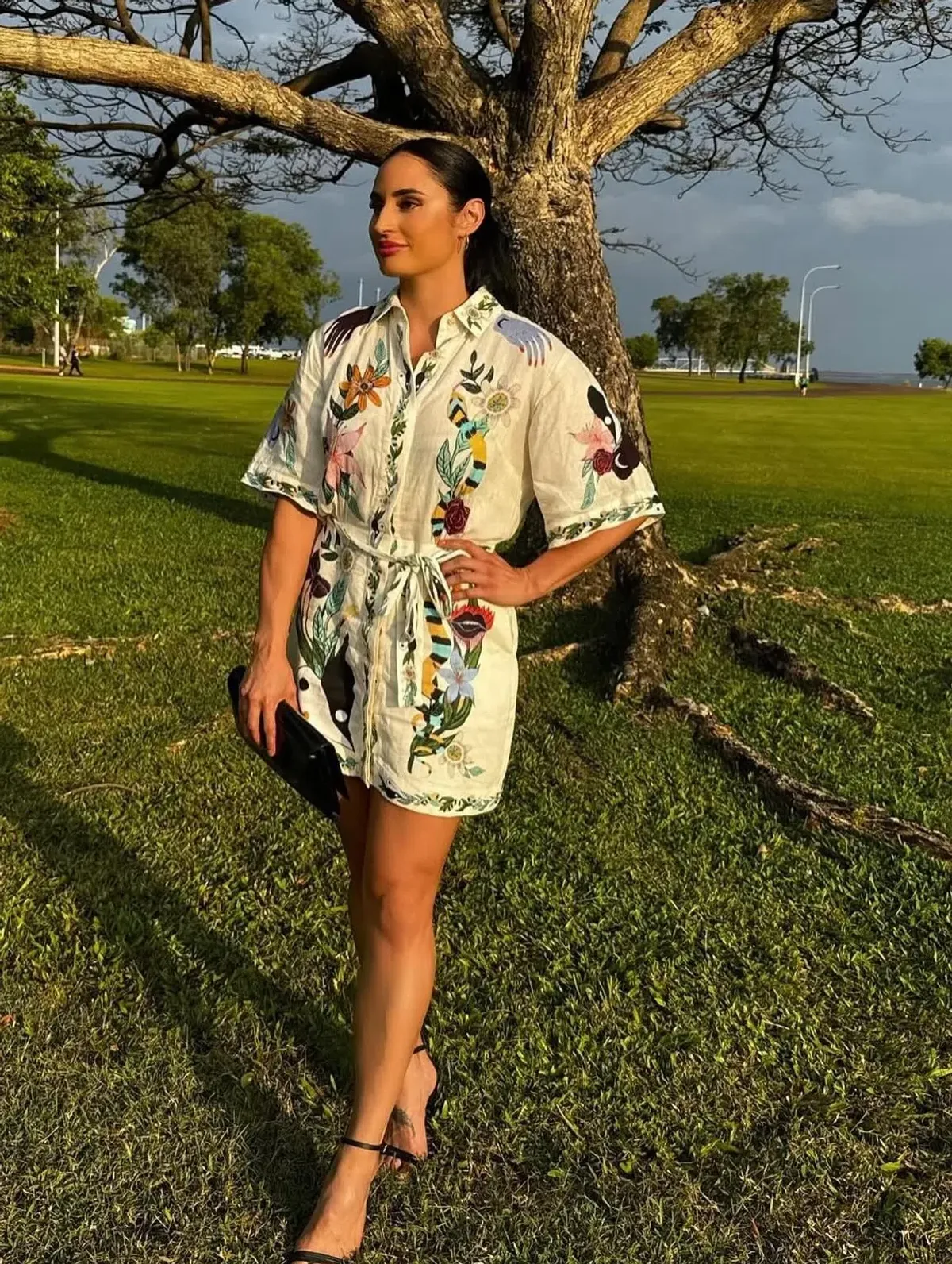 Alemais Meagan Mini Dress in White Size AU 10 - Image 2