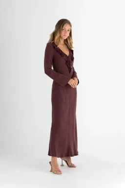Pasduchas Soul Sleeve Maxi Dress Cherry Size AU 10 for rent on The Volte - image 3