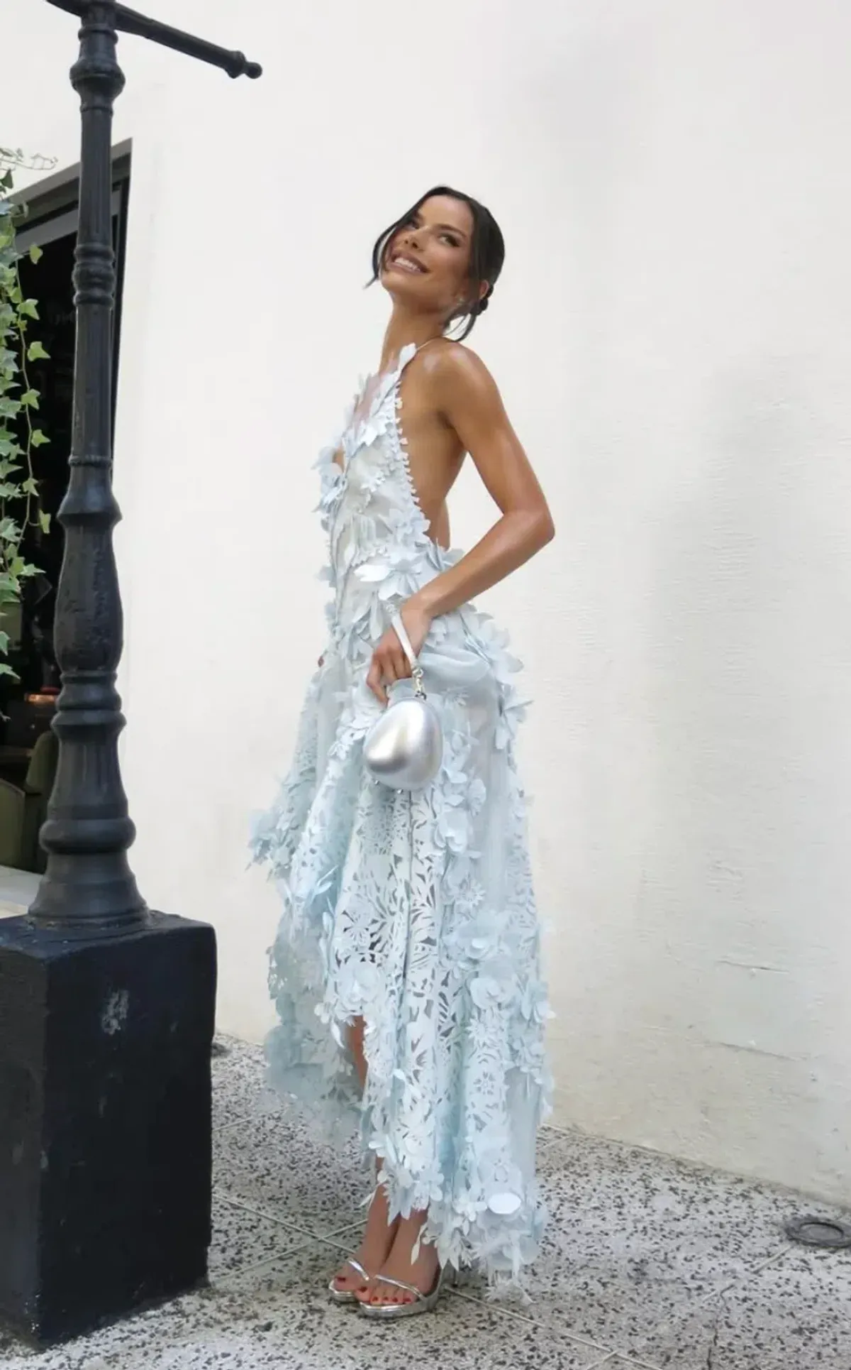 Zimmermann Natura Lasercut Halter Dress Ice Blue Size 0 / AU 8 - Image 3